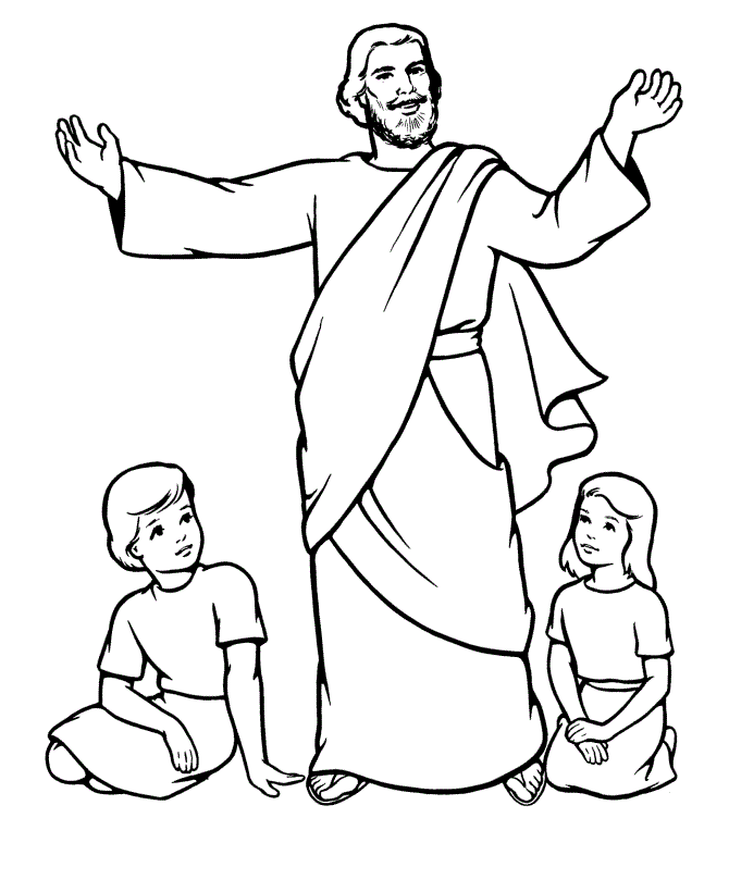 Jesus coloring page printable for free download