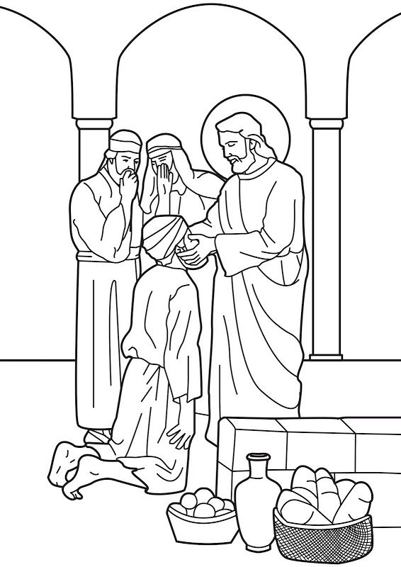 Test title jesus heals bible coloring pages bible story crafts