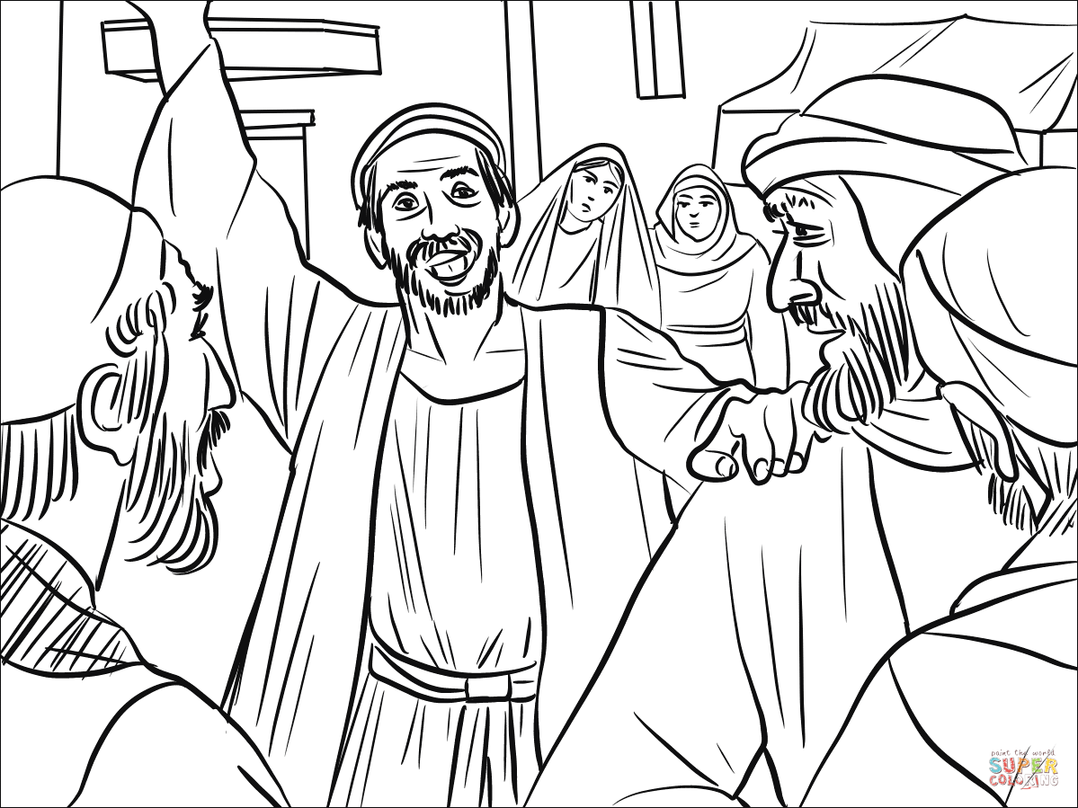 Jesus heals a man born blind coloring page free printable coloring pages