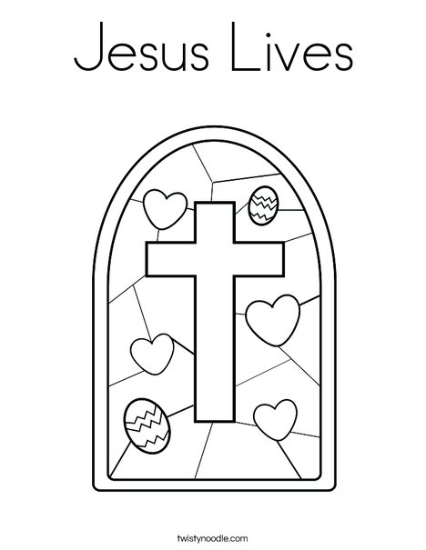 Jesus lives coloring page