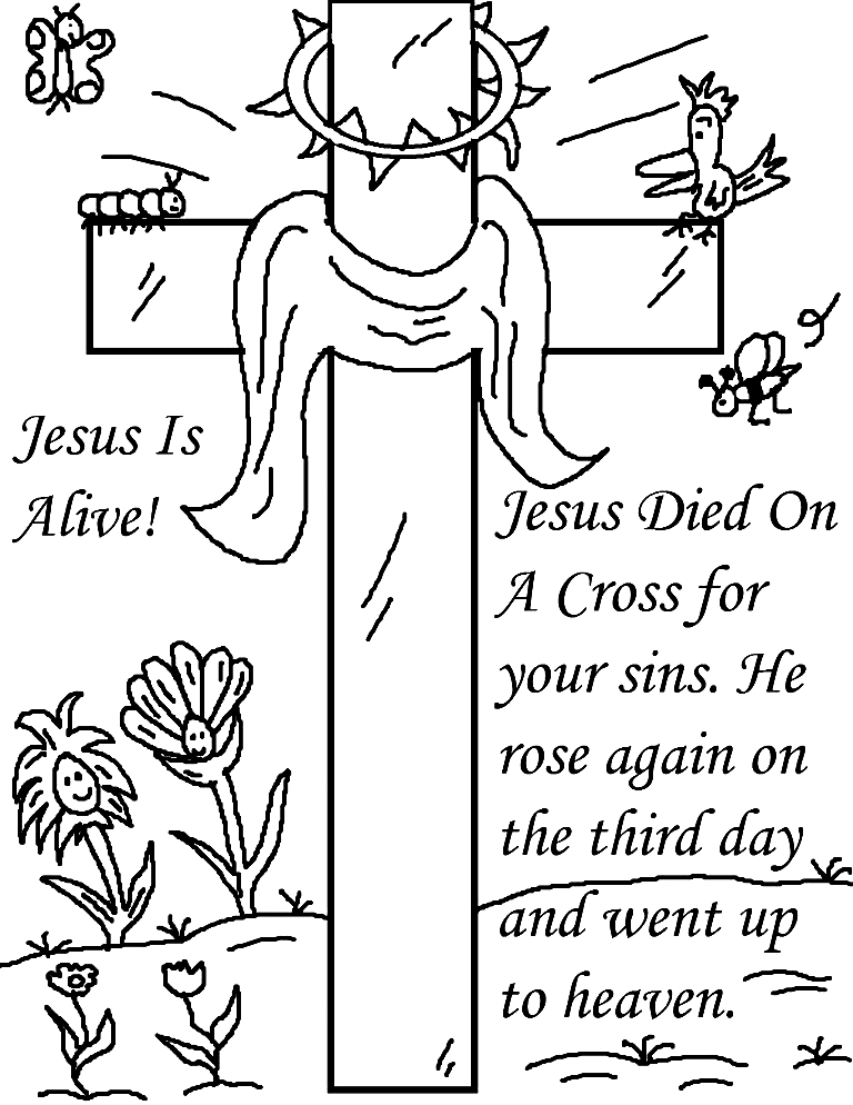 Religious easter coloring pages printable for free download