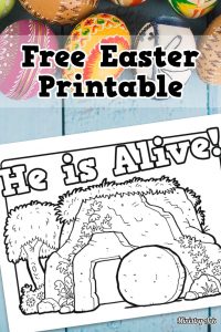 He is alive easter printable coloring sheet â