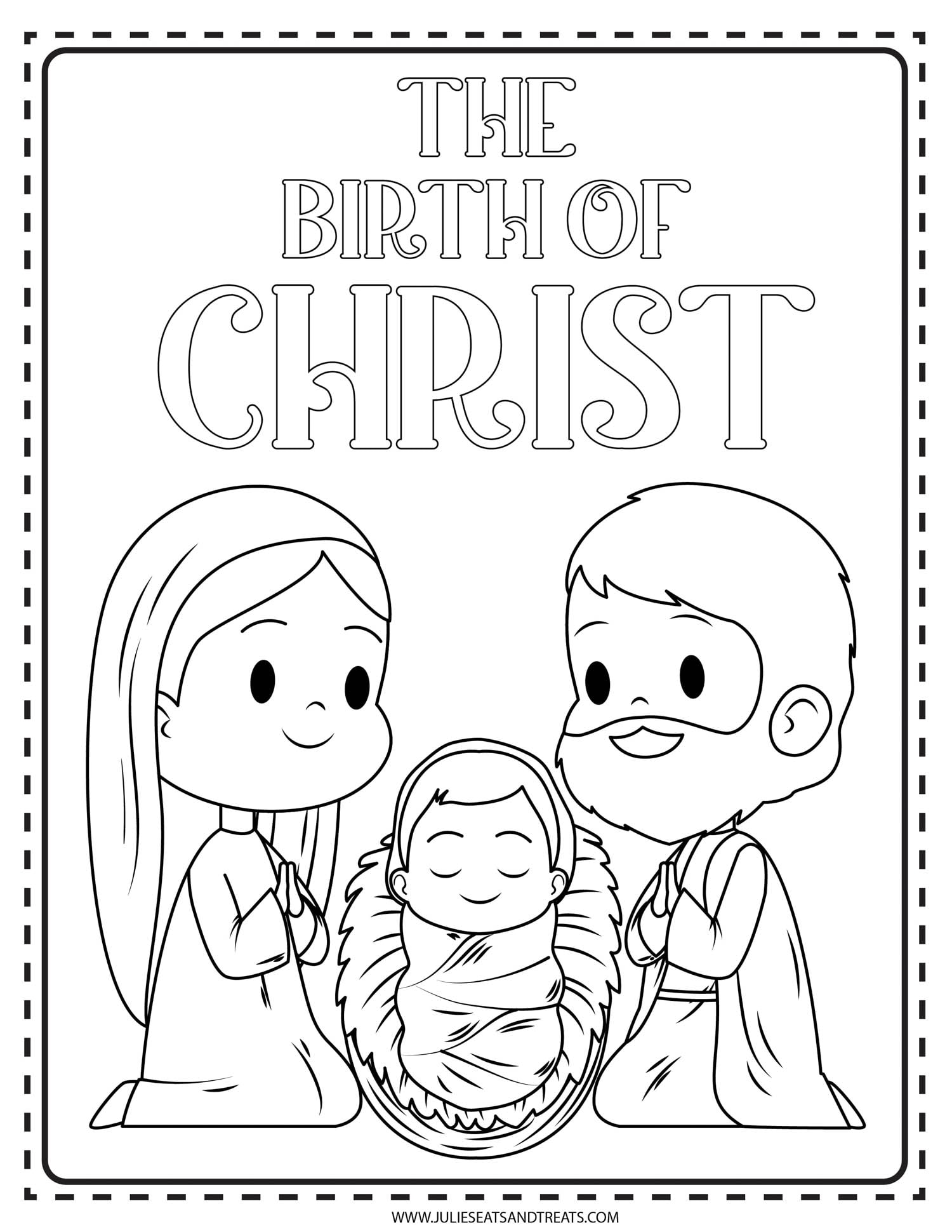 Nativity coloring pages