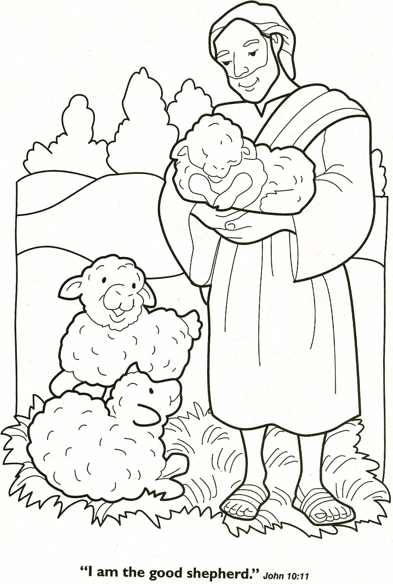 The good shepherd sunday school coloring pages coloring pages jesus coloring pages