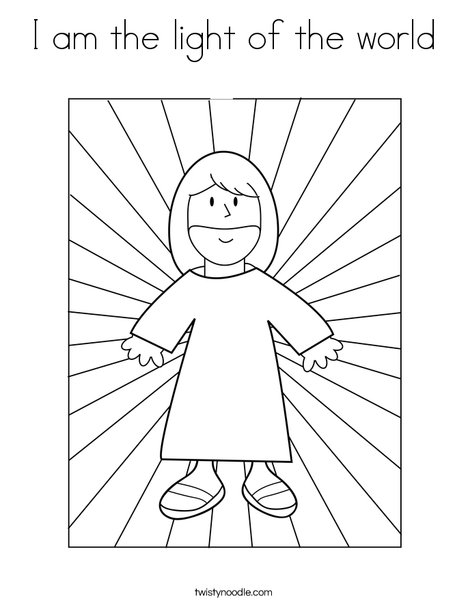 I am the light of the world coloring page