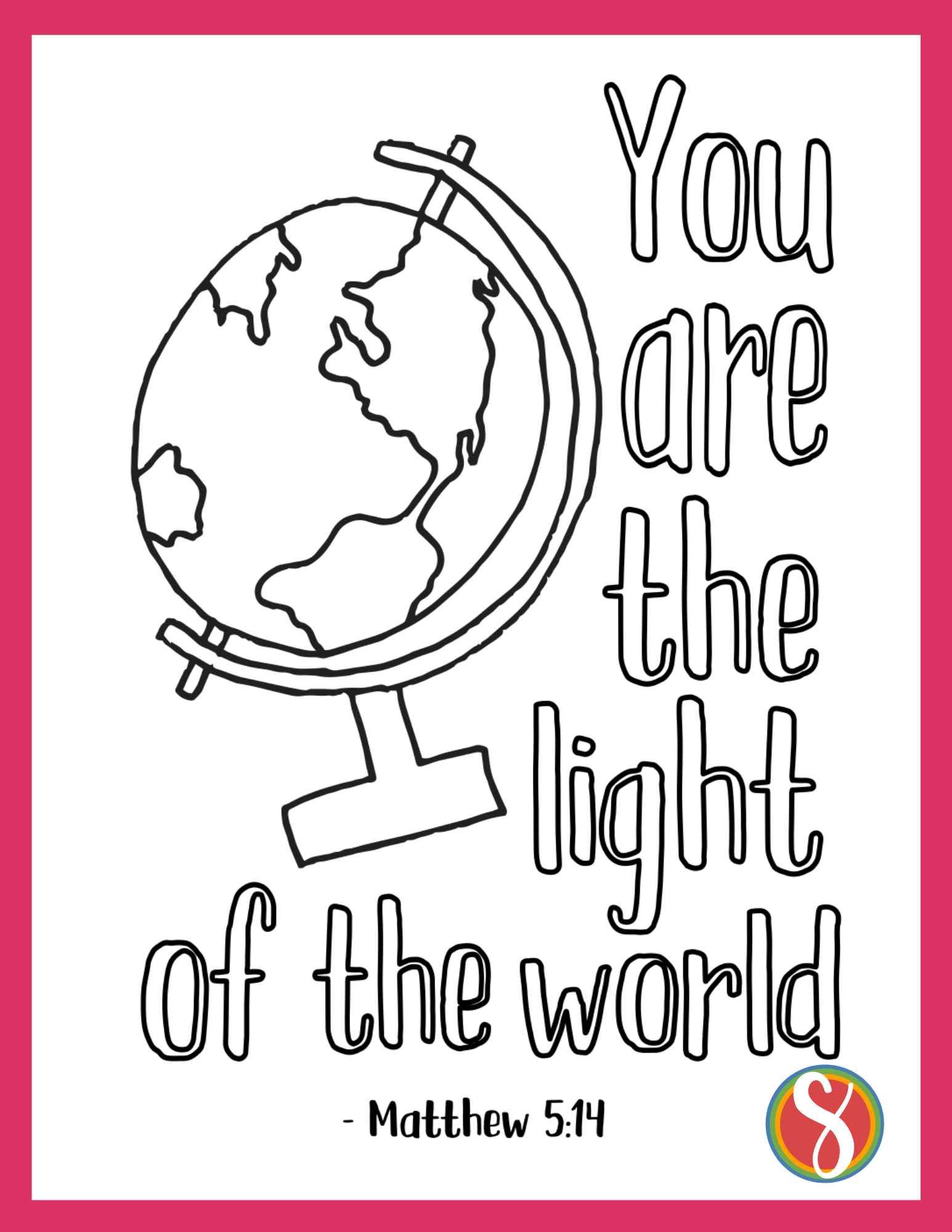 Free light of the world coloring page â stevie doodles