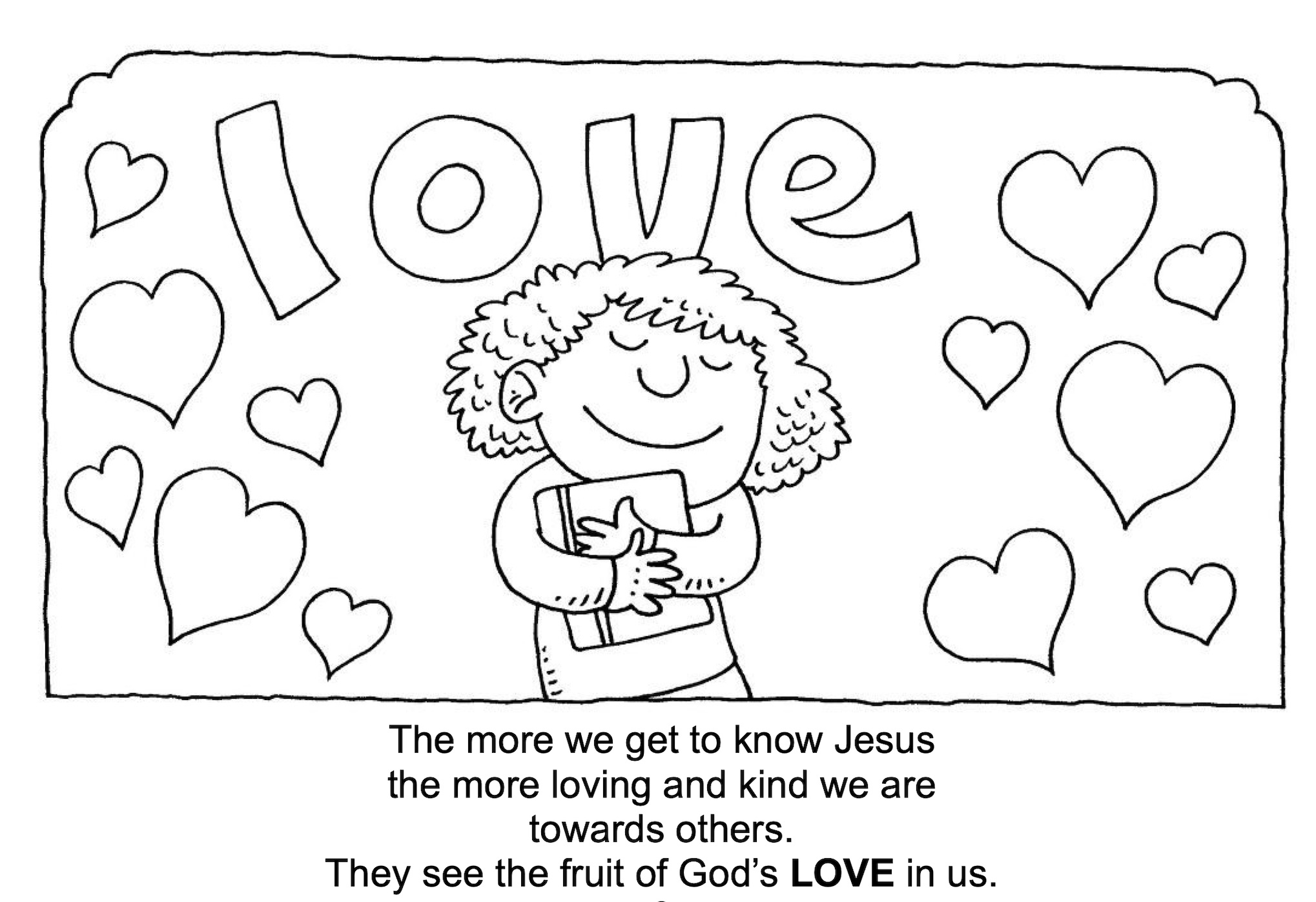 The fruit of the spirit is love jesus loves children