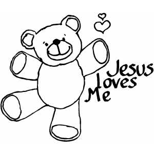 Jesus loves me coloring page