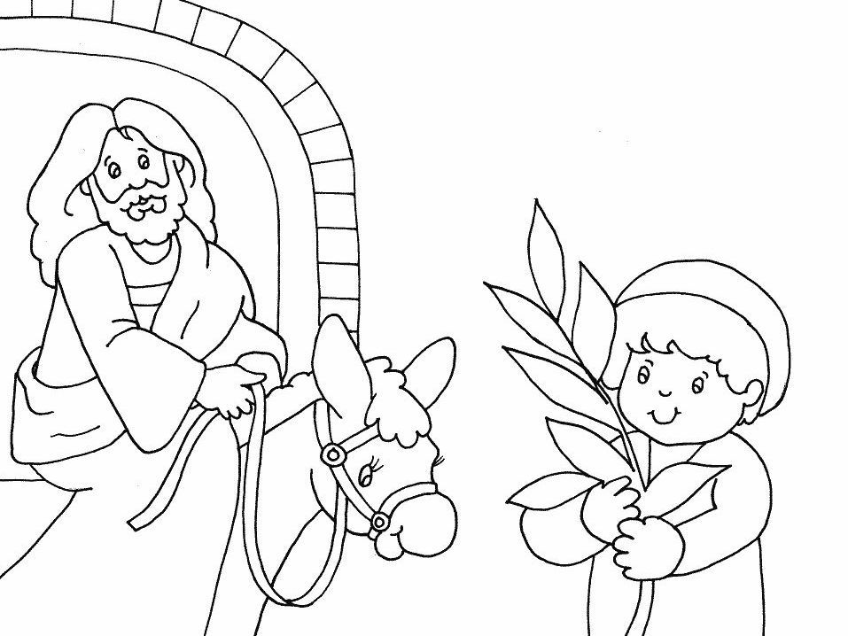 Palm sunday coloring pages