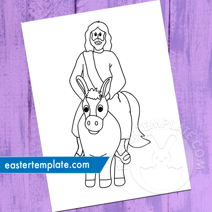 Jesus is riding a donkey