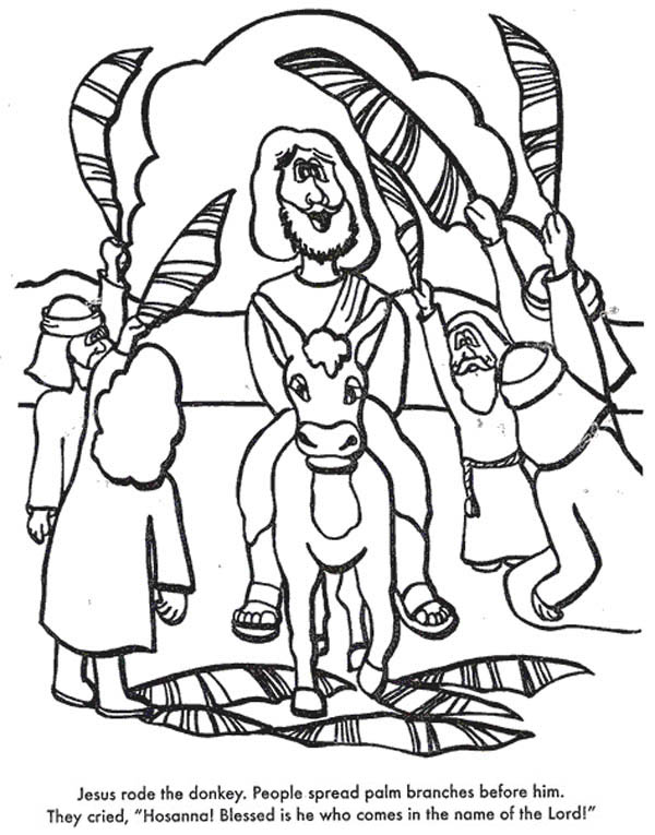 Pin on palm sunday coloring page