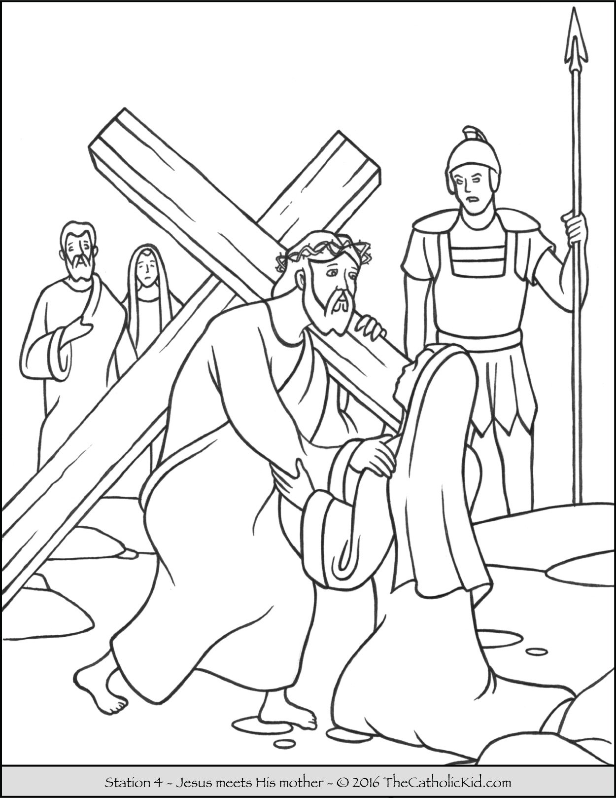 Stations of the cross coloring pages