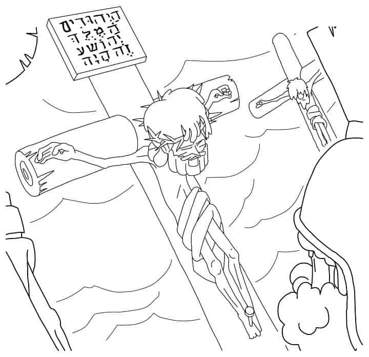 Jesus dies on the cross coloring page for good friday