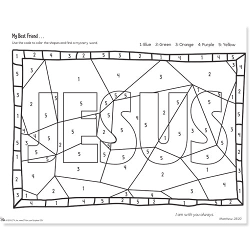 Walking with jesus coloring page