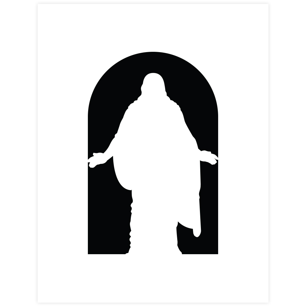 Christus statue pumpkin carving template