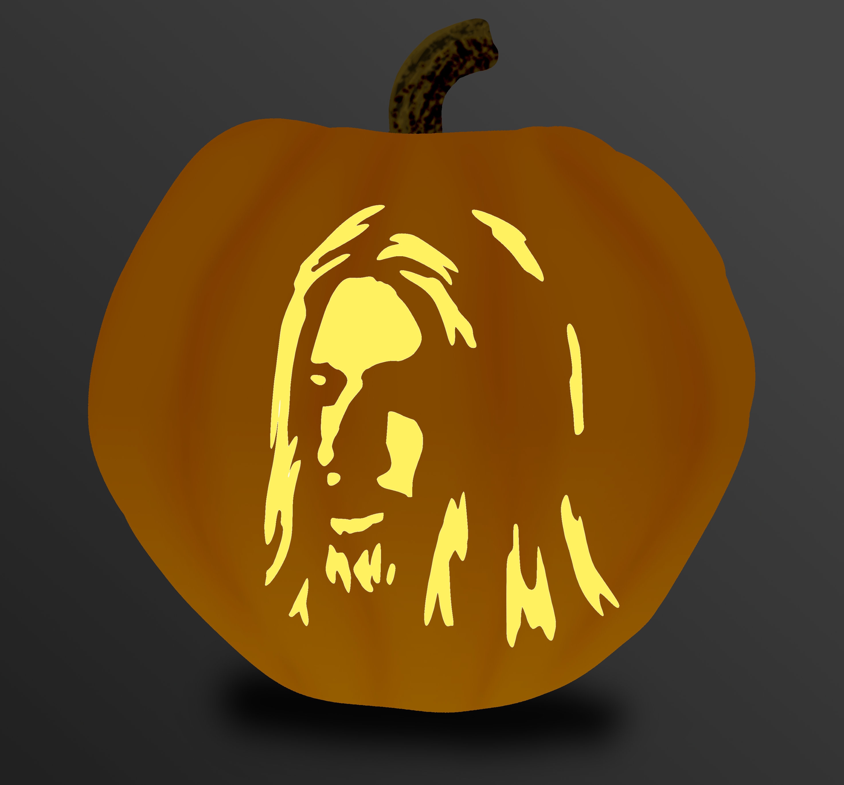 Pumpkin carving stencil halloween printable jesus template jack o lantern decoration pattern pdf