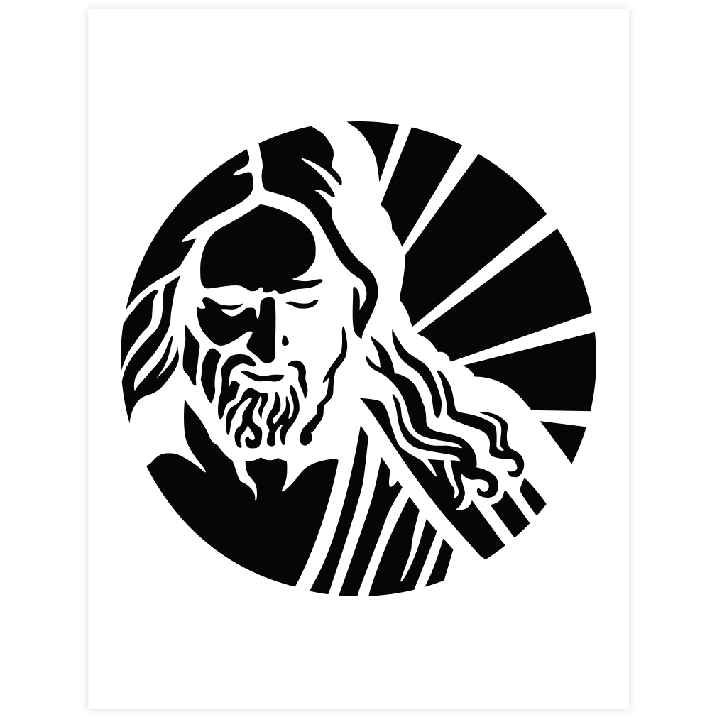 Christus profile pumpkin carving template