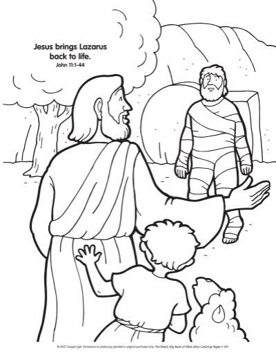 Jesus brings lazarus back to life