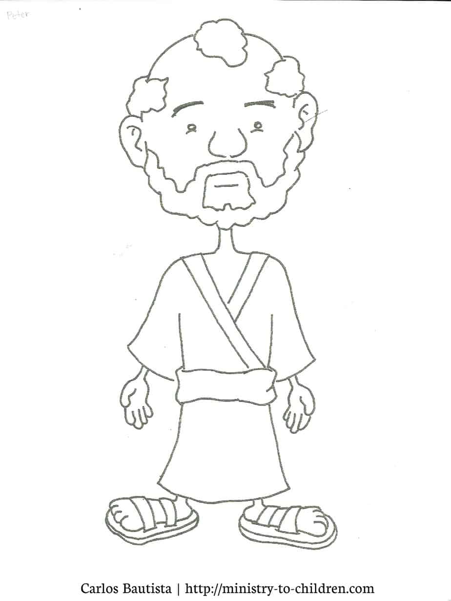 Peter coloring page free printable cartoon figure