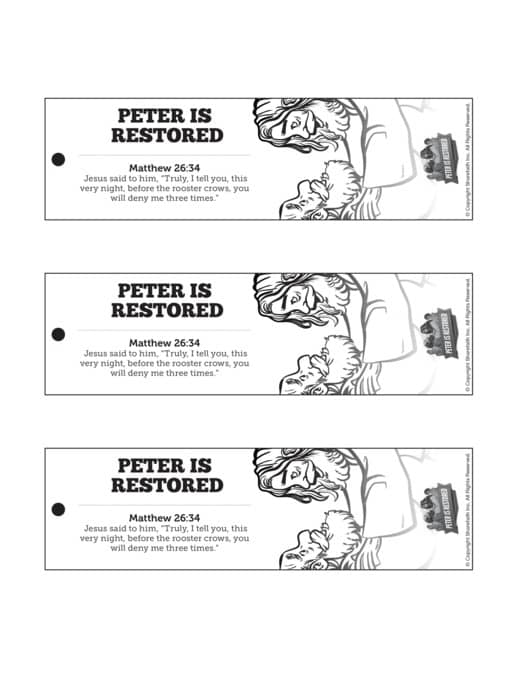 John peter is restored sunday school coloring pages â