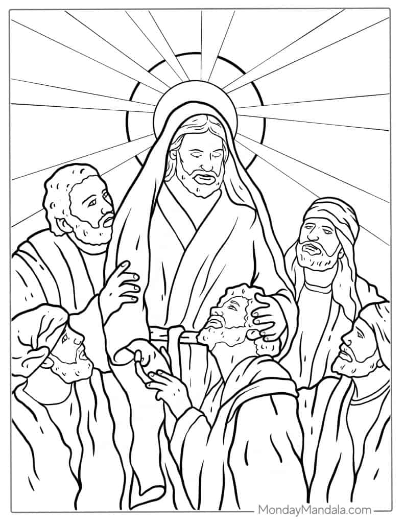 Jesus coloring pages free pdf printables