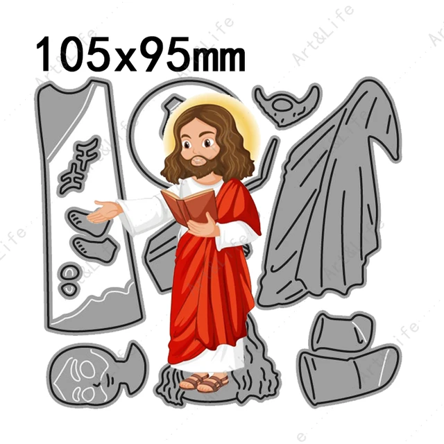 Jesus dies cross coloring page metal dies scrapbooking jesus