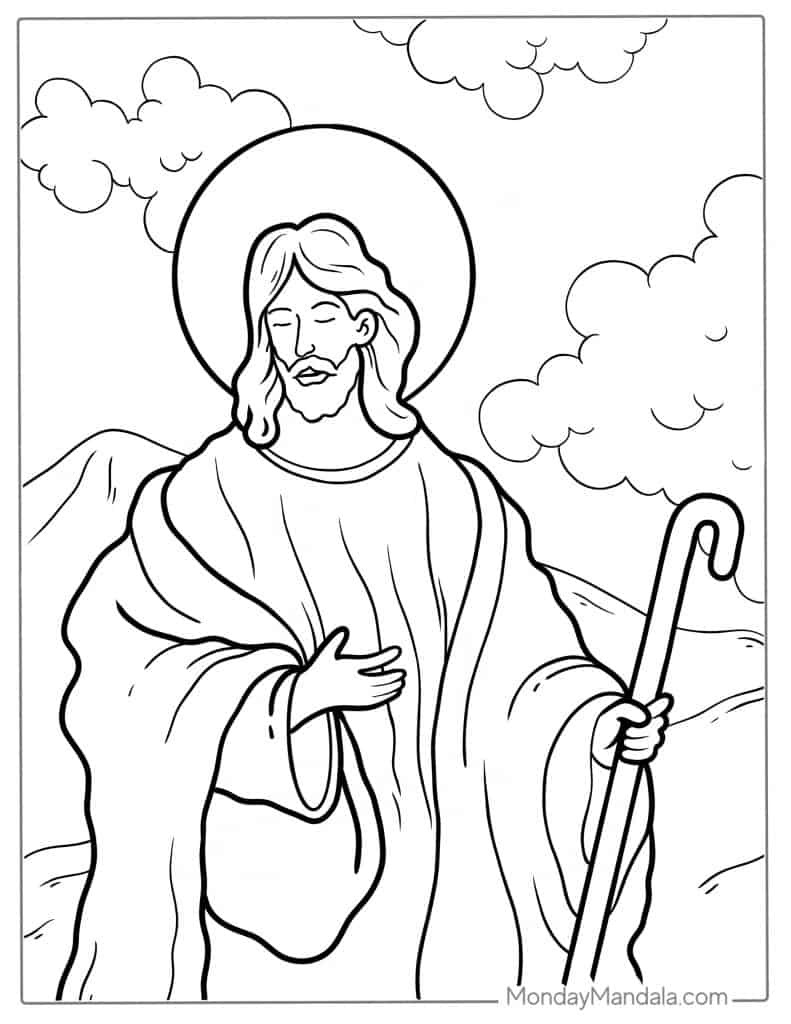 Jesus coloring pages free pdf printables