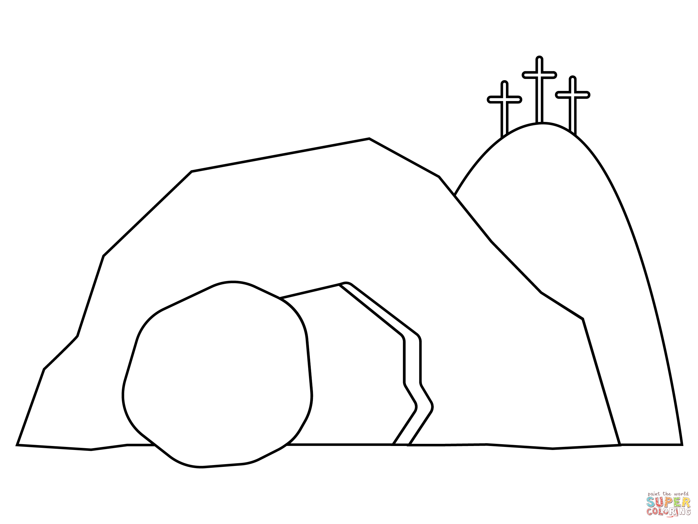 Jesus tomb coloring page free printable coloring pages