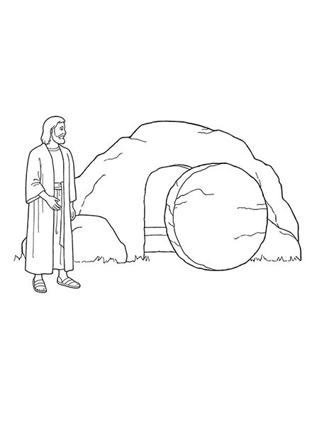 Jesus christ is risen from the tomb jesus tomb pictures lds coloring pages jesus tomb