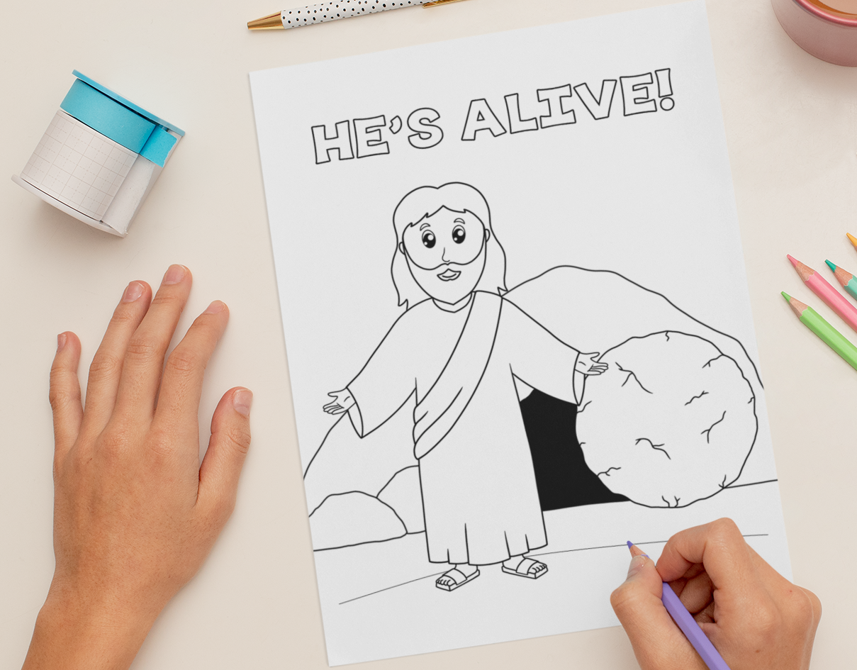 Resurrection sunday easter coloring pages â early learning source