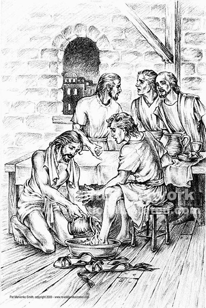 Jesus washing feet image download