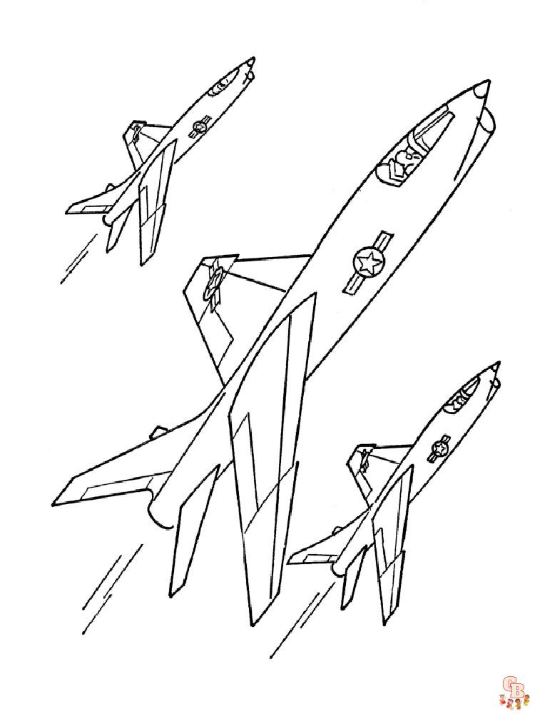 Printable jet coloring pages free for kids and adults