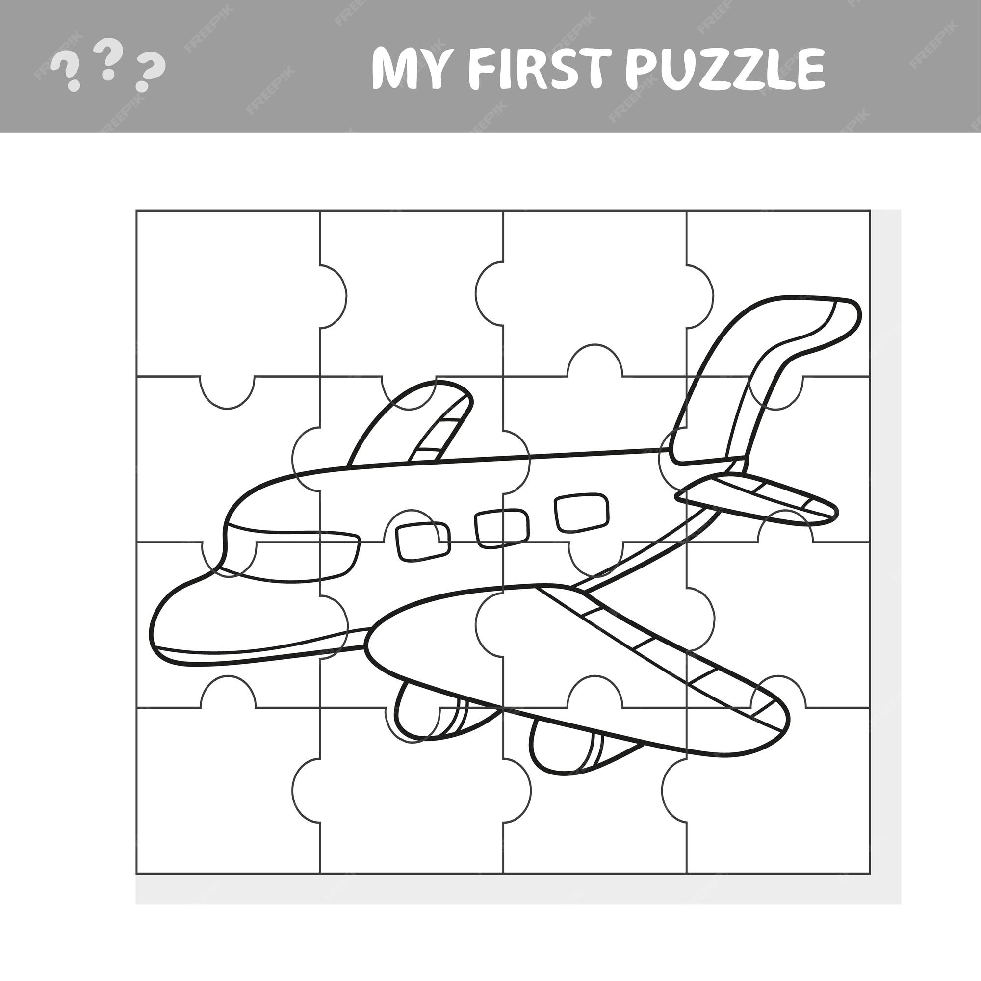 Premium vector my first puzzle and coloring book