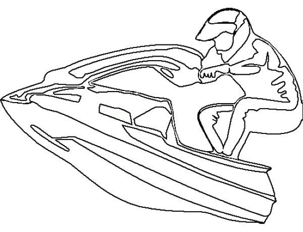 Printable jet ski coloring pages pdf