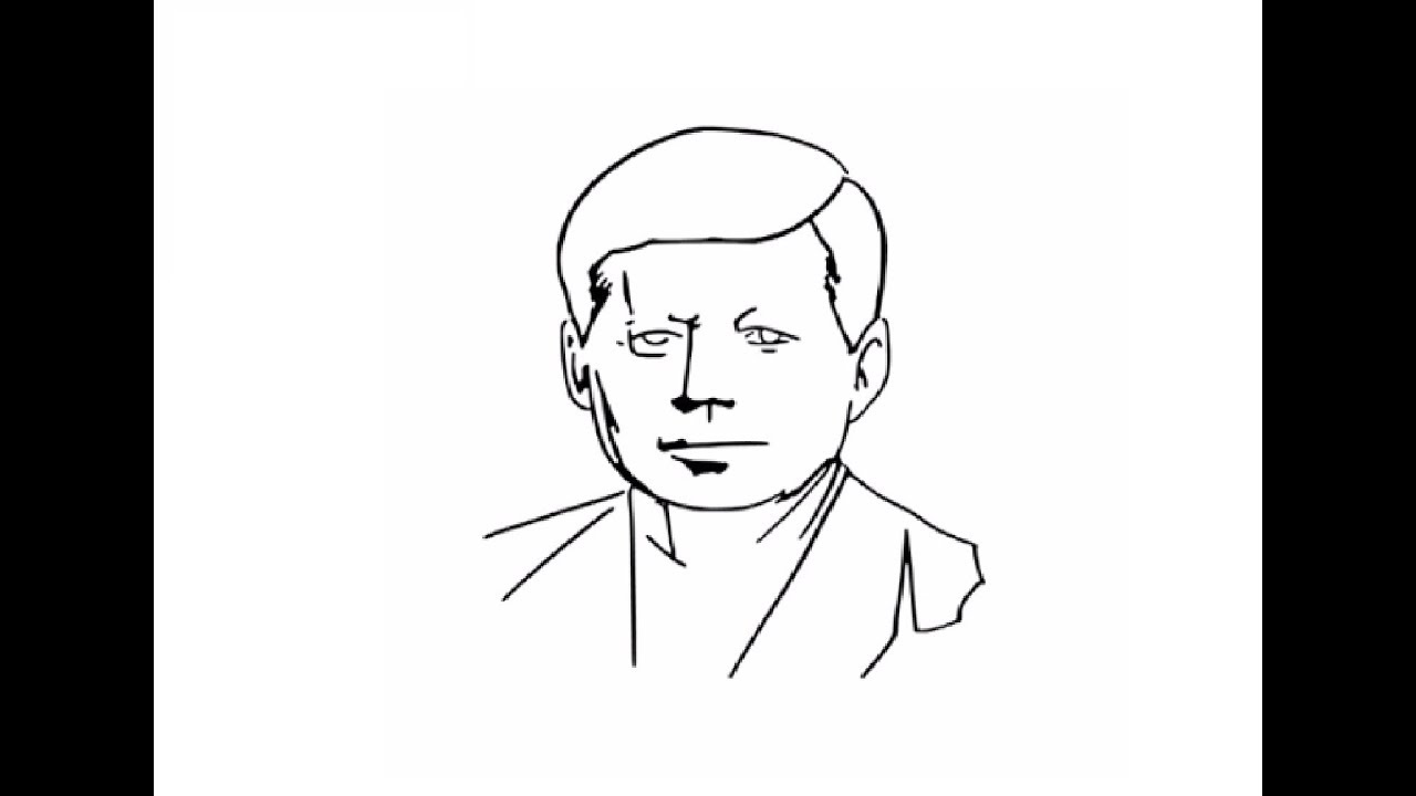 How to draw john f kennedy face pencil drawing step by step