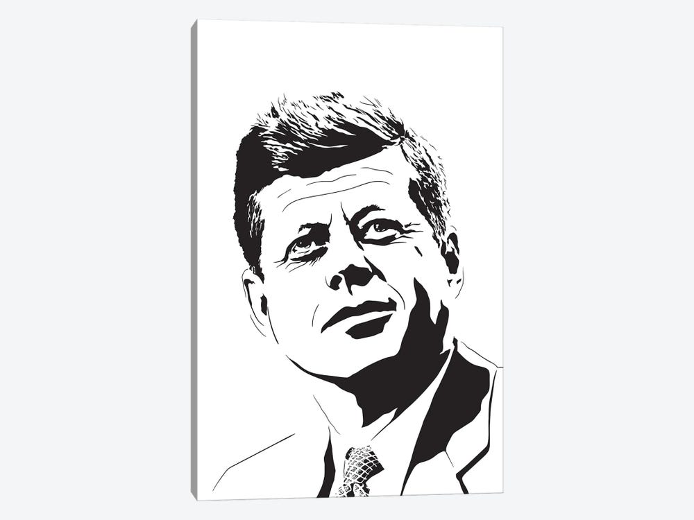 President john f kennedy canvas art print by dropkick art