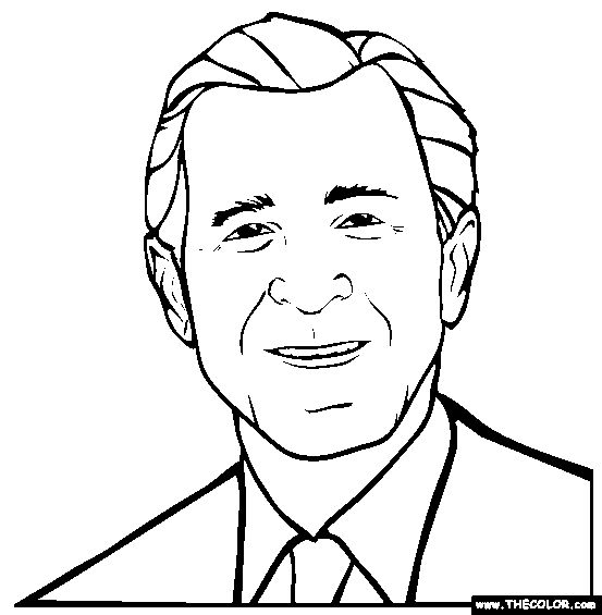 George w bush coloring page free george w bush online coloring georges w bush online coloring pages bush drawing