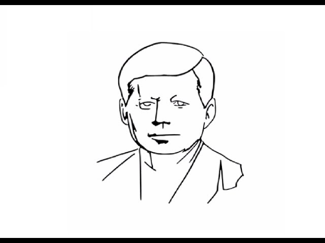 How to draw john f kennedy face pencil drawing step by step