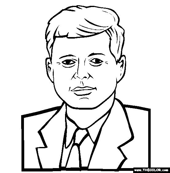 John fitzgerald kennedy john f kennedy kennedy online coloring pages