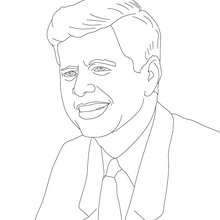 President john f kennedy coloring pages