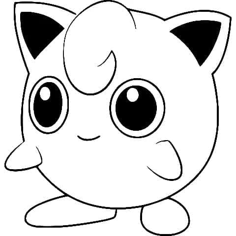 Very cute jigglypuff coloring page