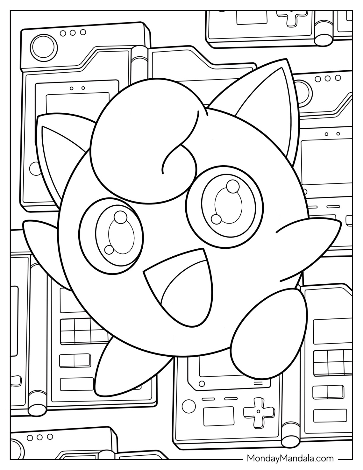 Jigglypuff coloring pages free pdf printables