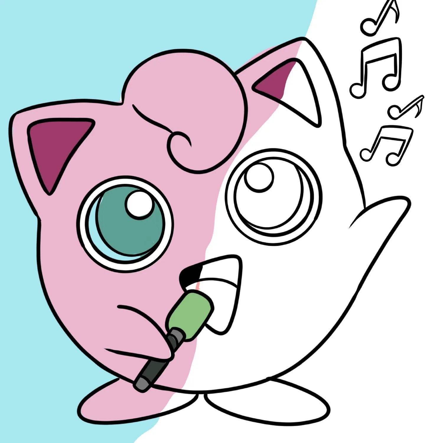 Jigglypuff coloring page free printable rfreecoloringforkids