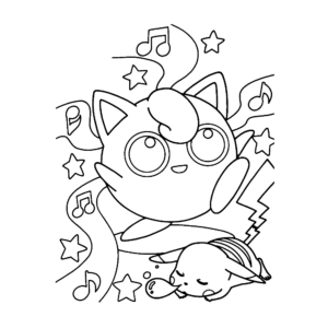 Jigglypuff coloring pages printable for free download