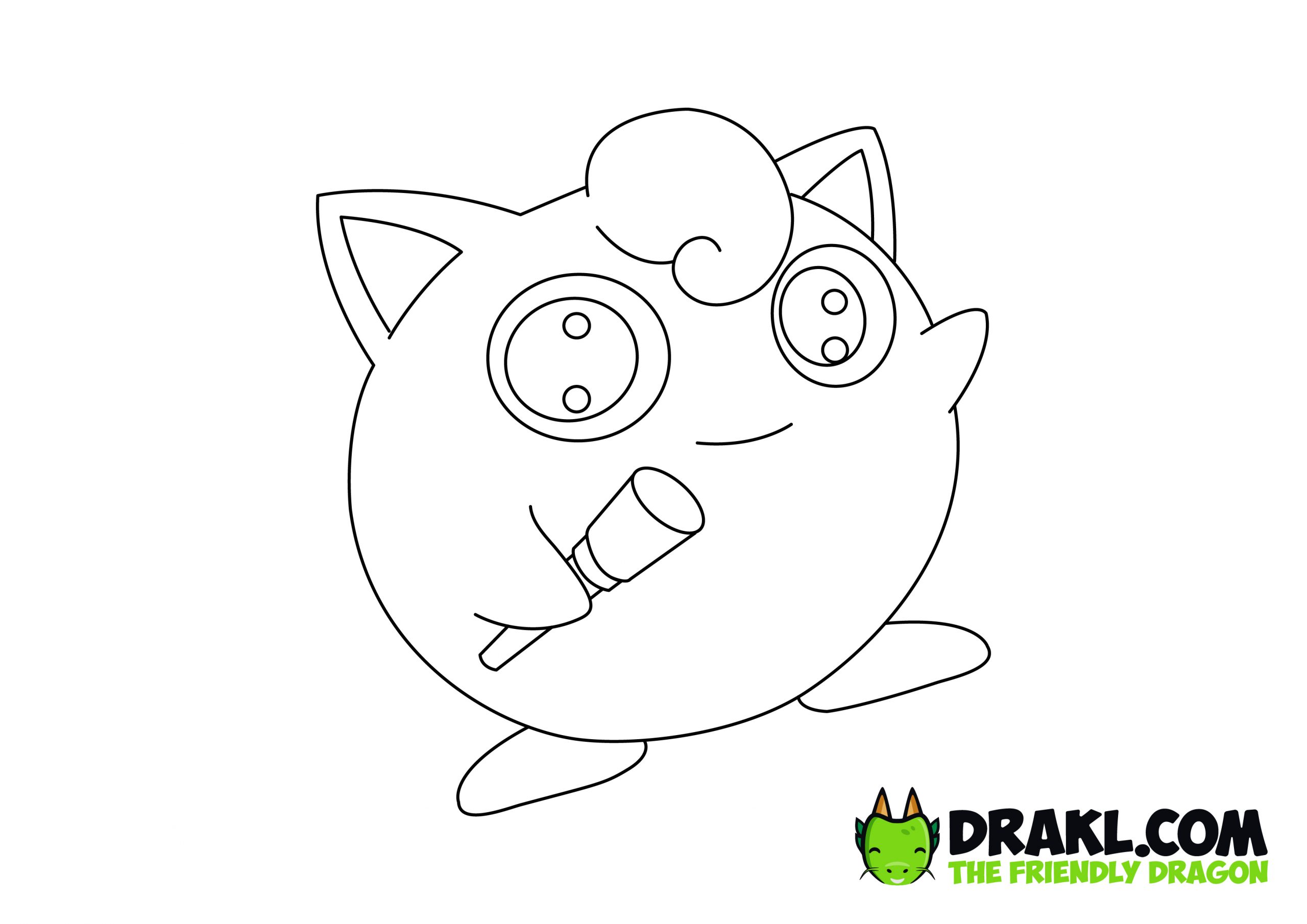 Jigglypuff pokemon coloring page