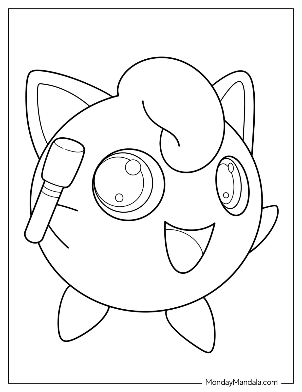 Jigglypuff coloring pages free pdf printables