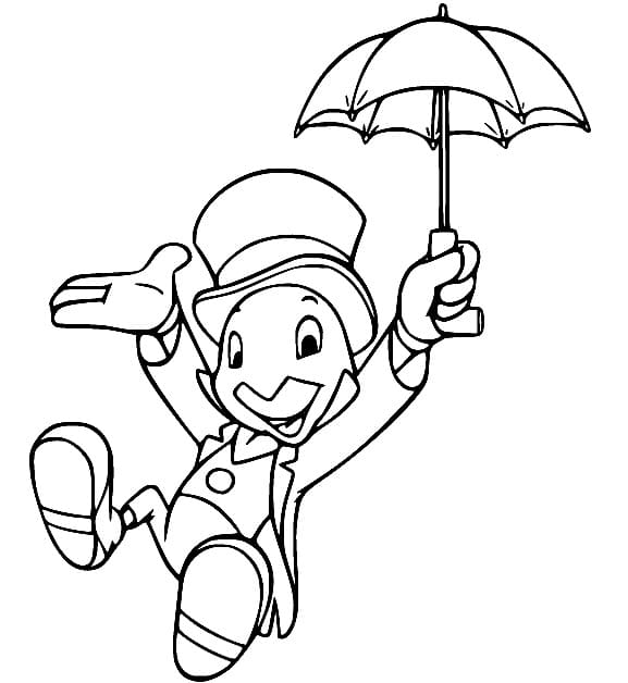 Jiminy cricket coloring pages