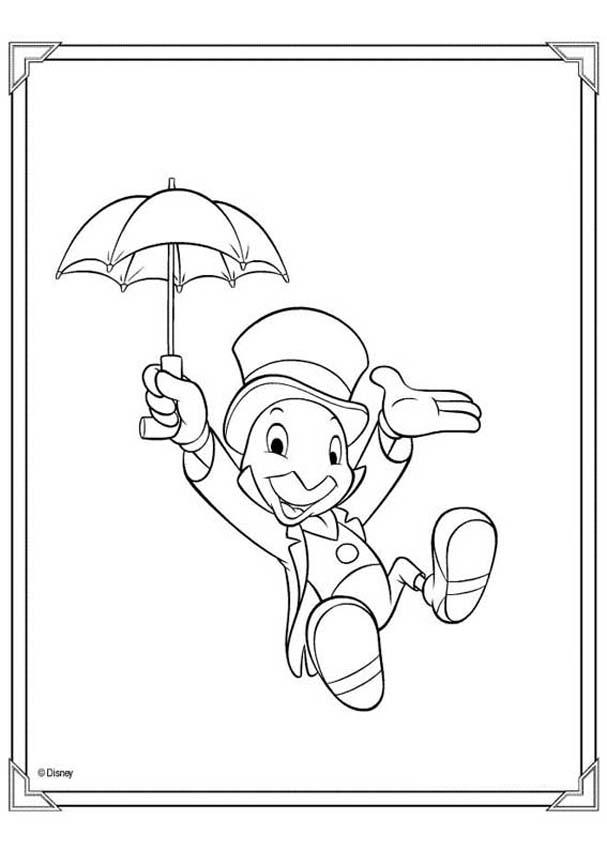 Jiminy cricket coloring pages