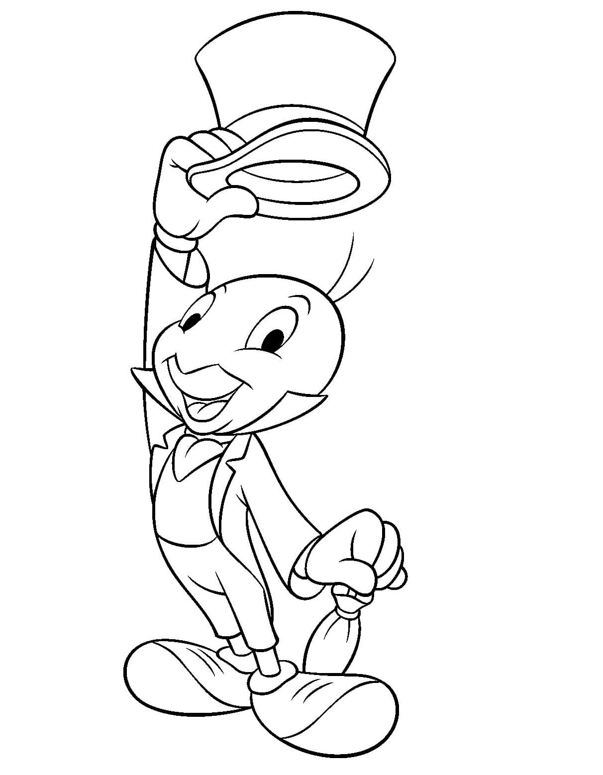 Nice jiminy cricket coloring page