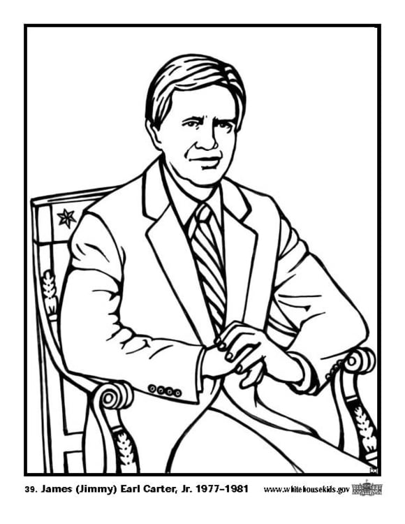 Coloring page james jimmy earl carter jr